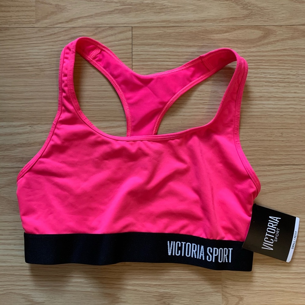 Pink Victoria sports bra